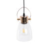 LEDTM® JAVER 00934 Vintage Κρεμαστό Φωτιστικό Οροφής με Ντουί 1 x E27 AC 220-240V IP20 - Διάφανο & Ροζ Χρυσό - Μ14.5 x Π14.5 x Υ28cm - Image 6