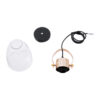 LEDTM® JAVER 00934 Vintage Κρεμαστό Φωτιστικό Οροφής με Ντουί 1 x E27 AC 220-240V IP20 - Διάφανο & Ροζ Χρυσό - Μ14.5 x Π14.5 x Υ28cm - Image 9