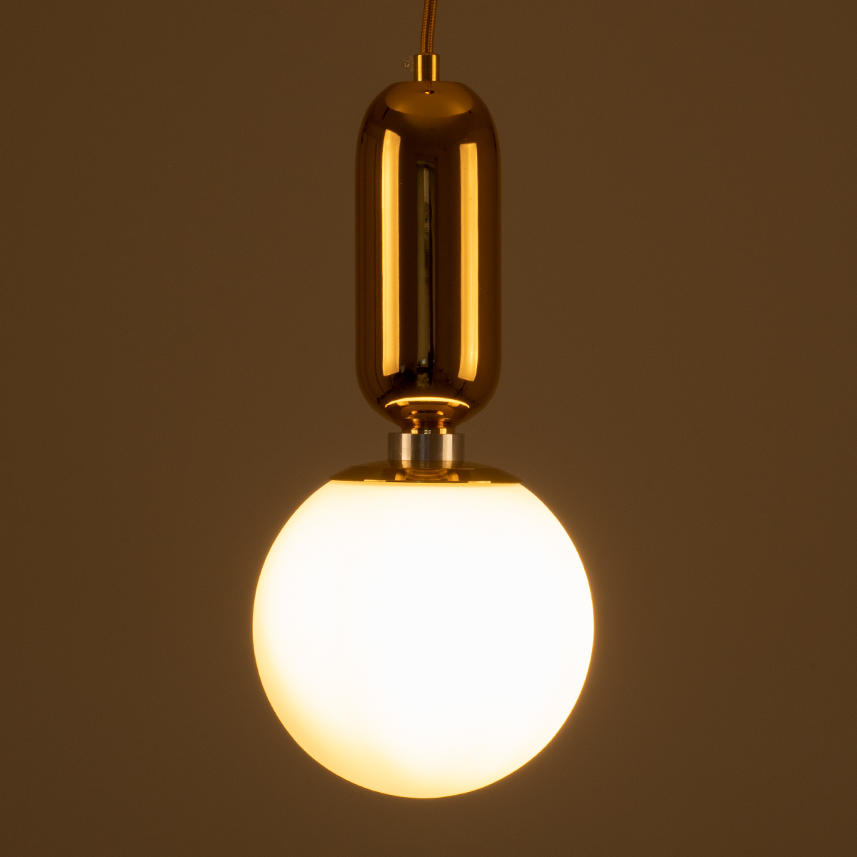 LEDTM® MAVERICK 00943 Μοντέρνο Κρεμαστό Φωτιστικό Οροφής με Ντουί 1 x E27 AC 220-240V IP20 - Χρυσό & Λευκό - Μ15 x Π15 x Υ33cm - Image 3