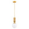 LEDTM® MAVERICK 00943 Μοντέρνο Κρεμαστό Φωτιστικό Οροφής με Ντουί 1 x E27 AC 220-240V IP20 - Χρυσό & Λευκό - Μ15 x Π15 x Υ33cm - Image 4