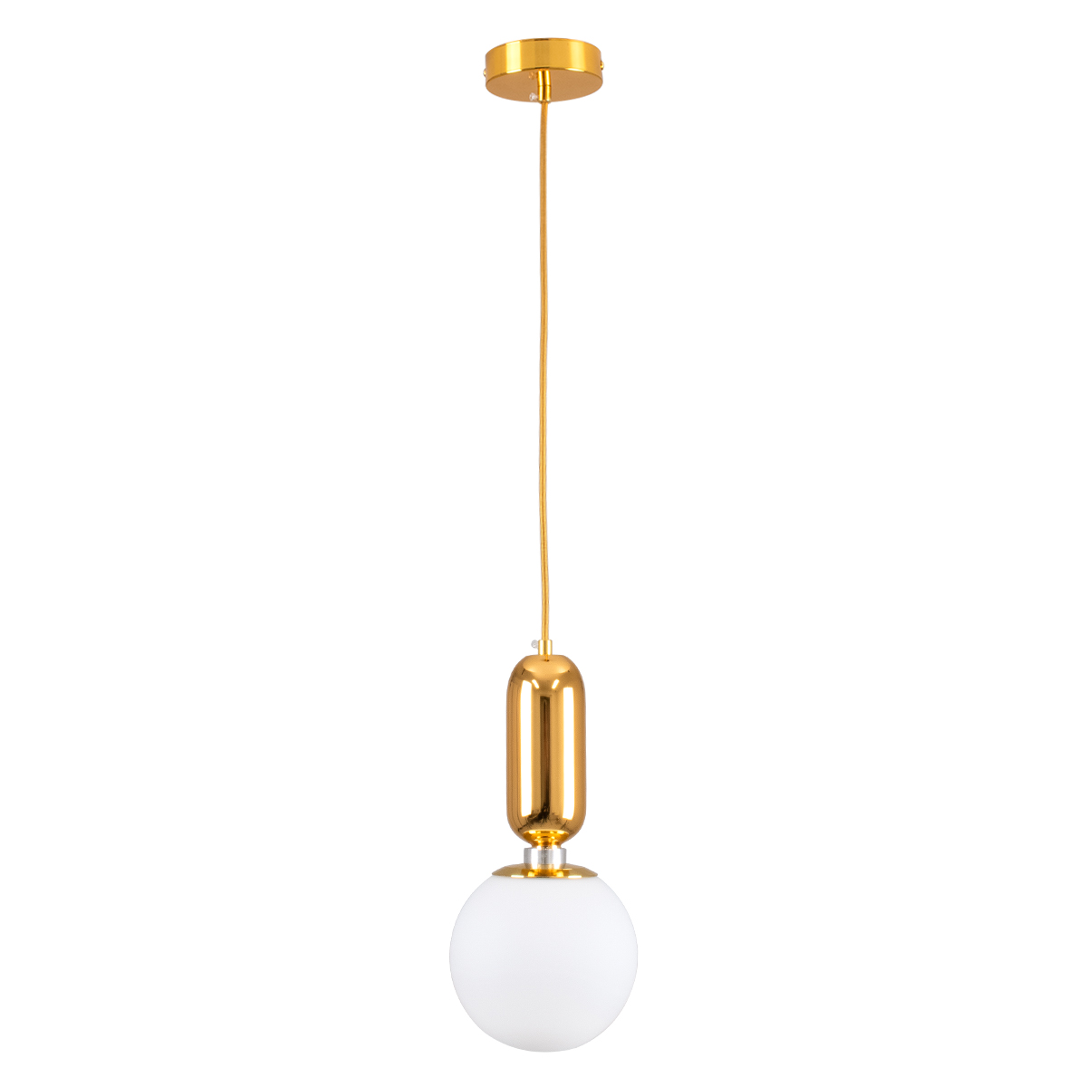 LEDTM® MAVERICK 00943 Μοντέρνο Κρεμαστό Φωτιστικό Οροφής με Ντουί 1 x E27 AC 220-240V IP20 - Χρυσό & Λευκό - Μ15 x Π15 x Υ33cm - Image 4