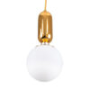 LEDTM® MAVERICK 00943 Μοντέρνο Κρεμαστό Φωτιστικό Οροφής με Ντουί 1 x E27 AC 220-240V IP20 - Χρυσό & Λευκό - Μ15 x Π15 x Υ33cm - Image 5