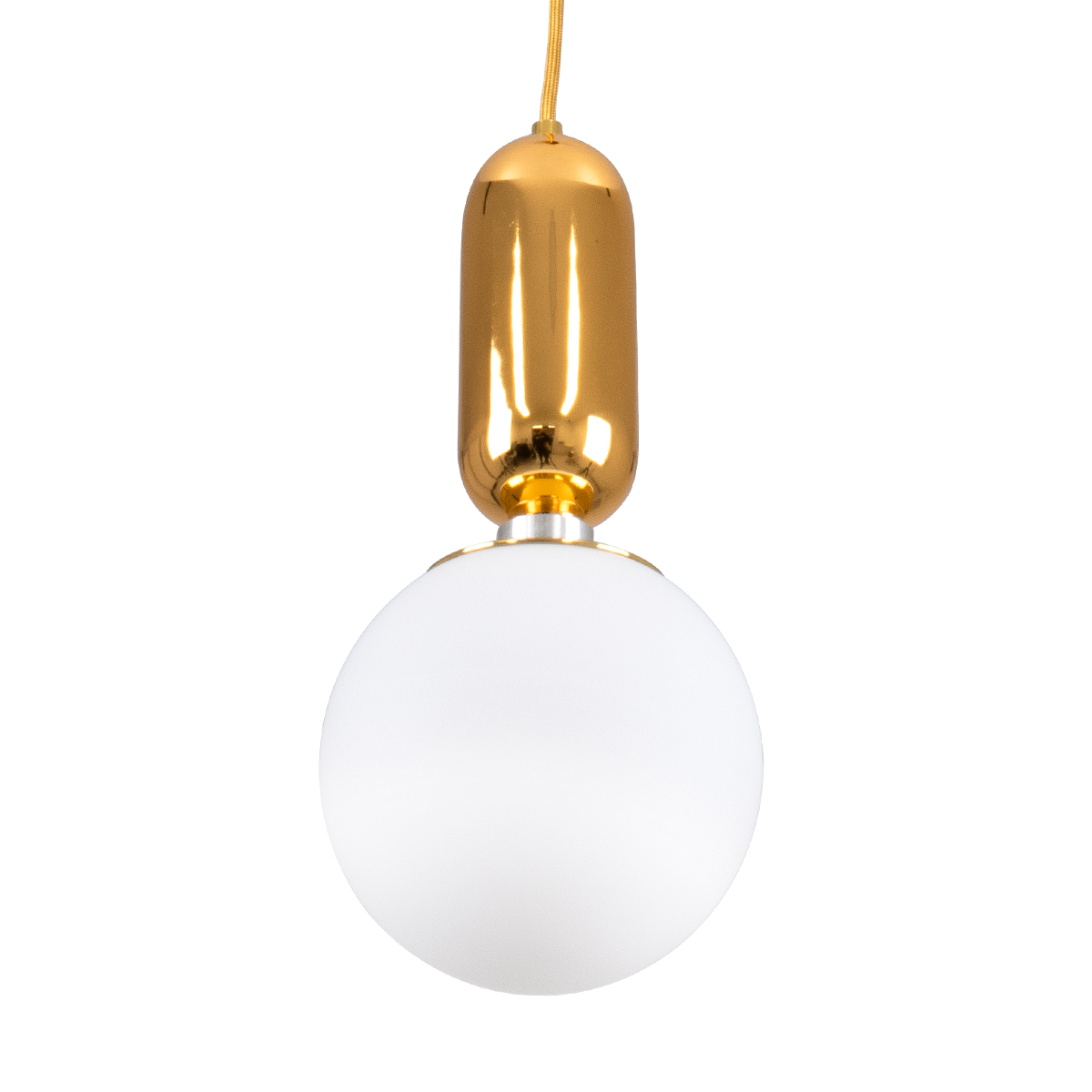 LEDTM® MAVERICK 00943 Μοντέρνο Κρεμαστό Φωτιστικό Οροφής με Ντουί 1 x E27 AC 220-240V IP20 - Χρυσό & Λευκό - Μ15 x Π15 x Υ33cm - Image 5