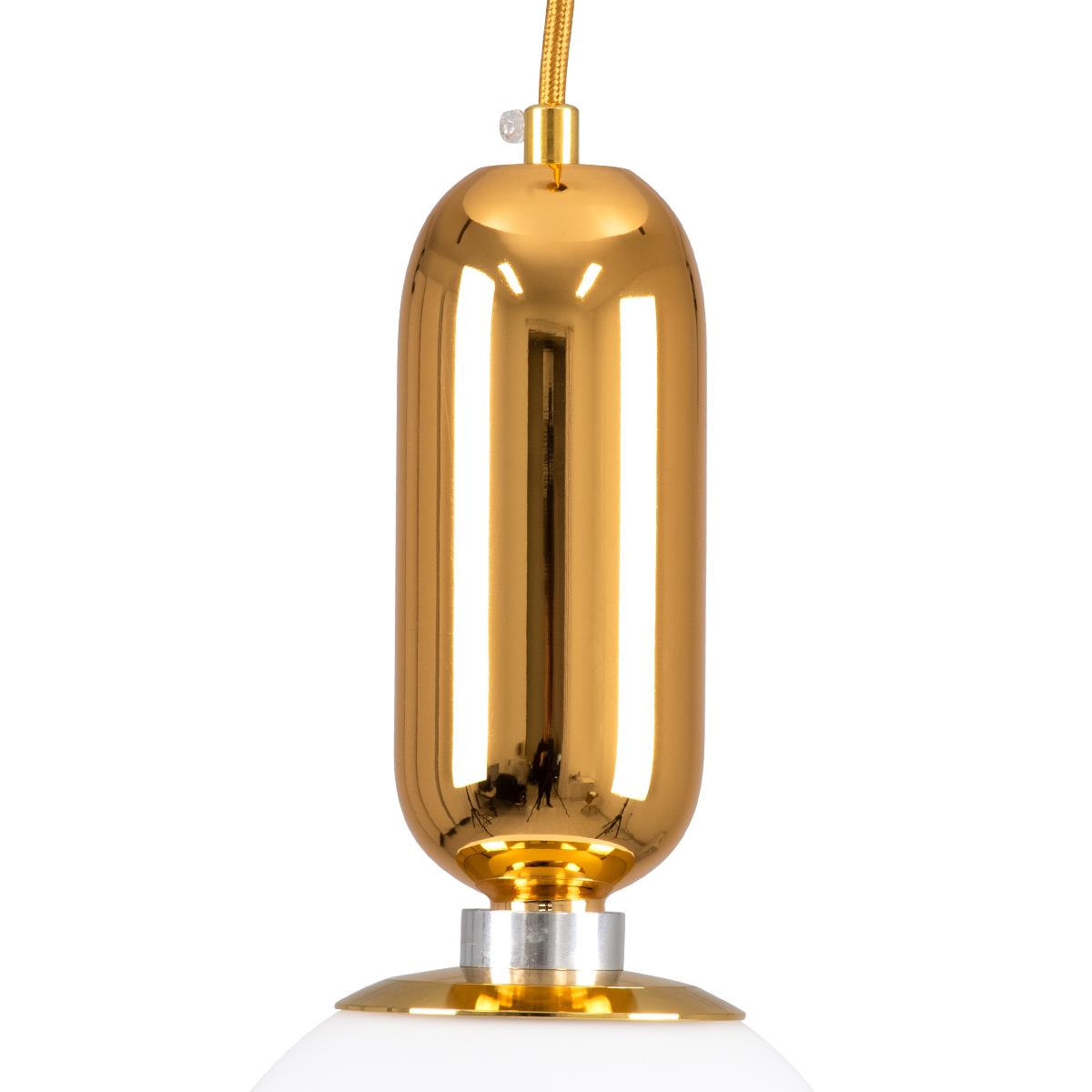 LEDTM® MAVERICK 00943 Μοντέρνο Κρεμαστό Φωτιστικό Οροφής με Ντουί 1 x E27 AC 220-240V IP20 - Χρυσό & Λευκό - Μ15 x Π15 x Υ33cm - Image 7