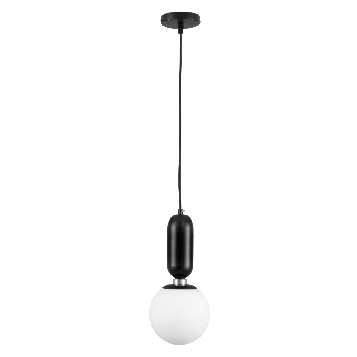 LEDTM® MAVERICK 00945 Μοντέρνο Κρεμαστό Φωτιστικό Οροφής με Ντουί 1 x E27 AC 220-240V IP20 - Μαύρο & Λευκό - Μ15 x Π15 x Υ33cm - Image 4