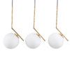 LEDTM® MONROE 00955 Μοντέρνο Κρεμαστό Φωτιστικό Οροφής με Ντουί 3 x E27 AC 220-240V IP20 - Χρυσό & Λευκό - Μ74 x Π25 x Υ50cm - Image 4
