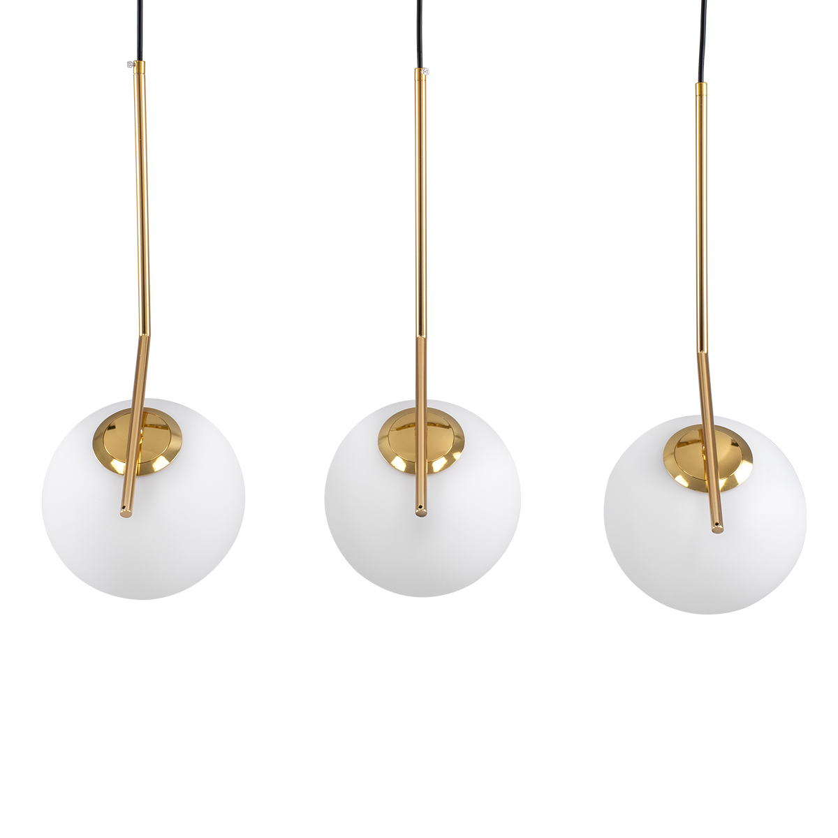 LEDTM® MONROE 00955 Μοντέρνο Κρεμαστό Φωτιστικό Οροφής με Ντουί 3 x E27 AC 220-240V IP20 - Χρυσό & Λευκό - Μ74 x Π25 x Υ50cm - Image 5