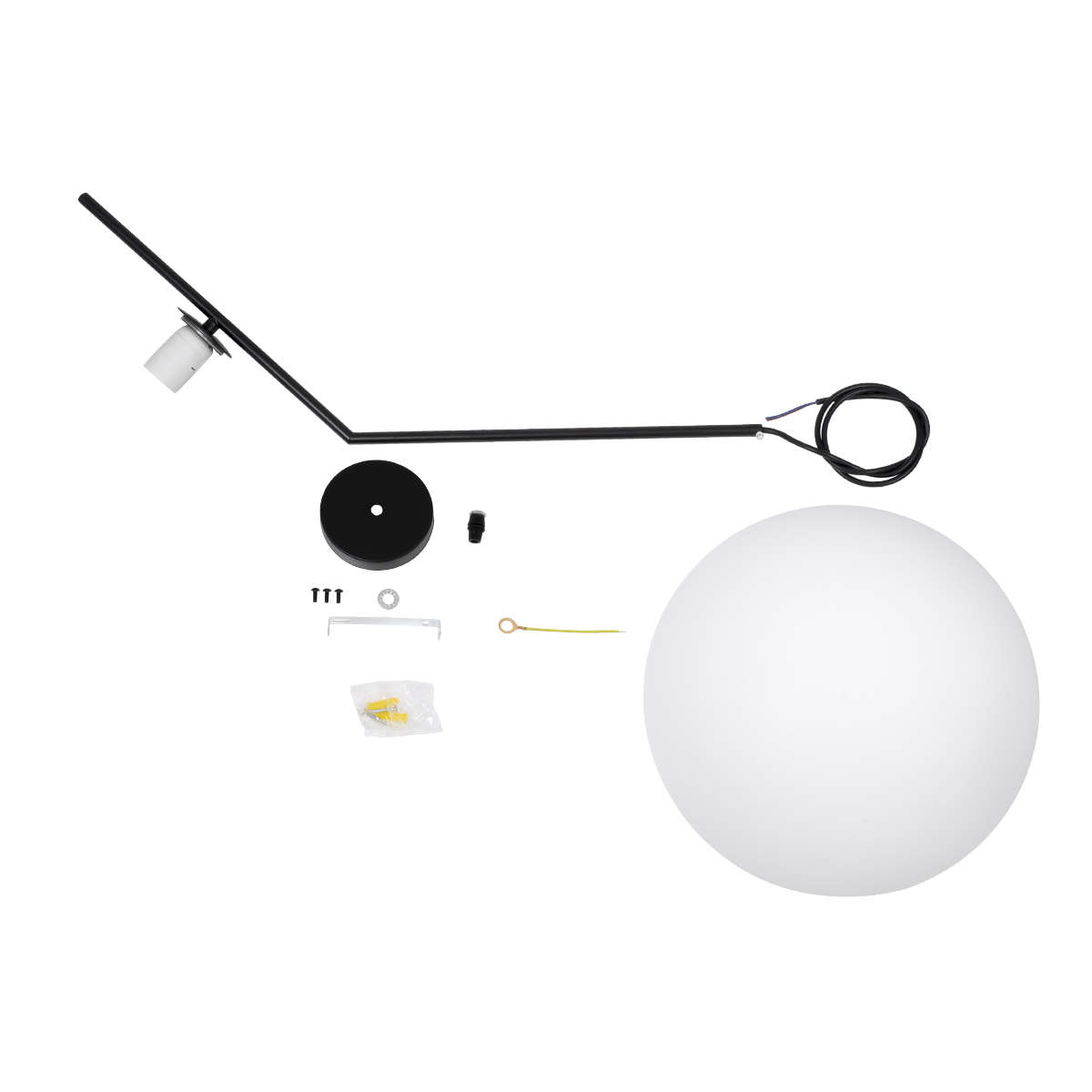 LEDTM® MONROE 00957 Μοντέρνο Κρεμαστό Φωτιστικό Οροφής με Ντουί 1 x E27 AC 220-240V IP20 - Μαύρο & Λευκό - Μ30 x Π30 x Υ75cm - Image 11
