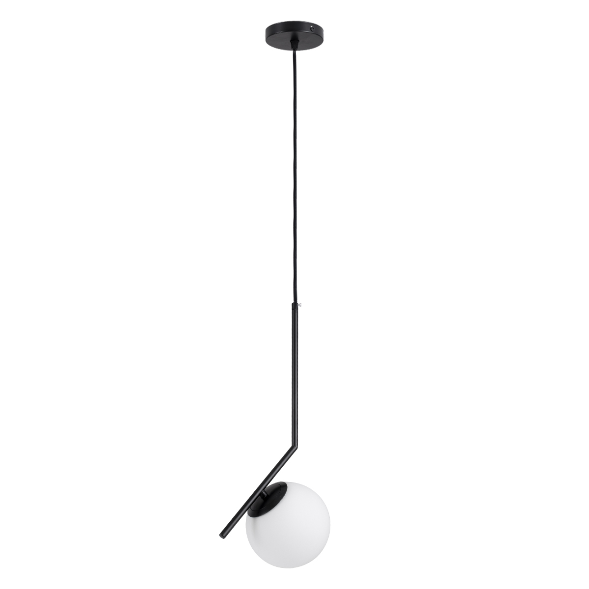 LEDTM® MONROE 00959 Μοντέρνο Κρεμαστό Φωτιστικό Οροφής με Ντουί 1 x E27 AC 220-240V IP20 - Μαύρο & Λευκό - Μ15 x Π15 x Υ49cm - Image 4