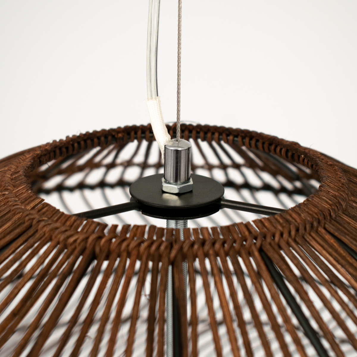 LEDTM® MALIBU 00967 Boho Κρεμαστό Φωτιστικό Οροφής με Ντουί 1 x E27 AC 220-240V IP20 - Καφέ - Μ100 x Π100 x Y86cm - Image 6