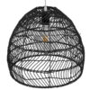 LEDTM® MALIBU 00969 Boho Κρεμαστό Φωτιστικό Οροφής με Ντουί 1 x E27 AC 220-240V IP20 - Μαύρο - Μ40 x Π40 x Υ35cm - Image 4