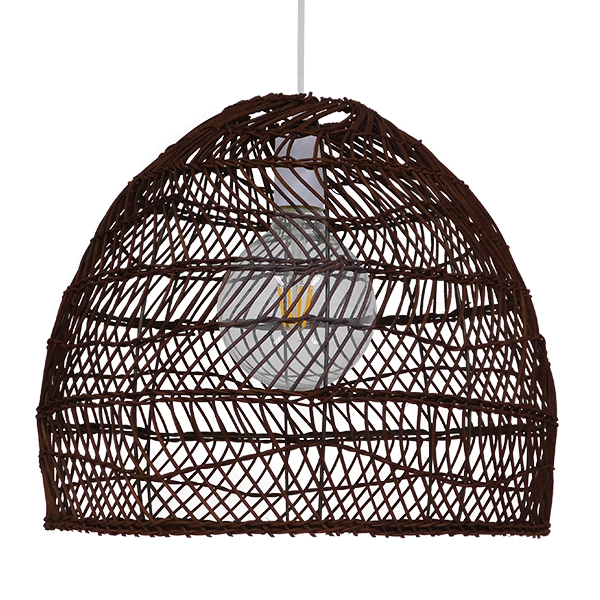 LEDTM® MALIBU 00970 Boho Κρεμαστό Φωτιστικό Οροφής με Ντουί 1 x E27 AC 220-240V IP20 - Καφέ - Μ40 x Π40 x Υ35cm - Image 4