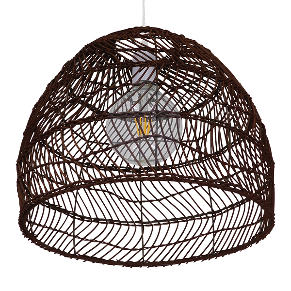 LEDTM® MALIBU 00970 Boho Κρεμαστό Φωτιστικό Οροφής με Ντουί 1 x E27 AC 220-240V IP20 - Καφέ - Μ40 x Π40 x Υ35cm - Image 6