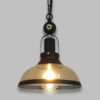 LEDTM® BILLIARD 00971 Vintage Κρεμαστό Φωτιστικό Οροφής με Ντουί 1 x E27 AC 220-240V IP20 - Mαύρο & Μελί - Μ25 x Π25 x Υ29cm - Image 2