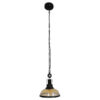 LEDTM® BILLIARD 00971 Vintage Κρεμαστό Φωτιστικό Οροφής με Ντουί 1 x E27 AC 220-240V IP20 - Mαύρο & Μελί - Μ25 x Π25 x Υ29cm - Image 3
