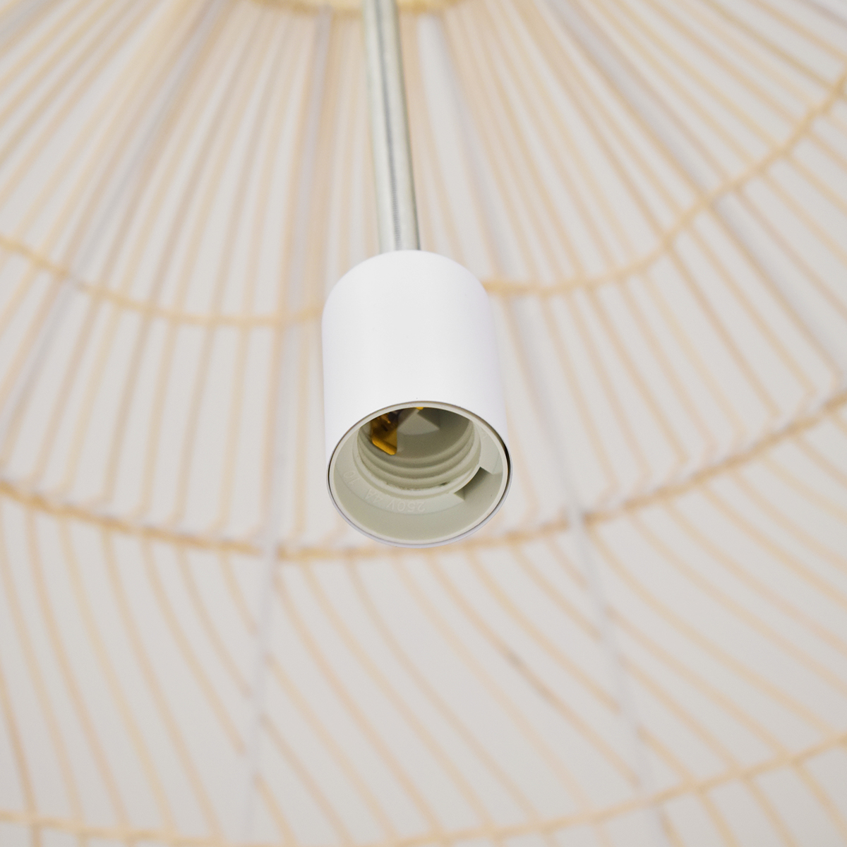LEDTM® MALIBU 00974 Boho Κρεμαστό Φωτιστικό Οροφής με Ντουί 1 x E27 AC 220-240V IP20 - Μπεζ - Μ100 x Π100 x Y86cm - Image 7