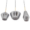 LEDTM® AMARIS 00975 Μοντέρνο Κρεμαστό Φωτιστικό Οροφής με Ντουί 3 x E27 AC 220-240V IP20 - Χρυσό & Ασημί - Μ75 x Π30 x Υ30cm - Image 4