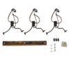 LEDTM® LITTLE MAN 00979 Μοντέρνο Κρεμαστό Φωτιστικό Οροφής με Ντουί 3 x E27 AC 220-240V IP20 - Χάλκινο - Μ70 x Π10 x Υ105cm - Image 7