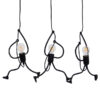 LEDTM® LITTLE MAN 00980 Μοντέρνο Κρεμαστό Φωτιστικό Οροφής με Ντουί 3 x E27 AC 220-240V IP20 - Μαύρο - Μ70 x Π10 x Υ105cm - Image 2