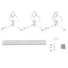 LEDTM® FIGURE 10000981 Παιδικό Κρεμαστό Φωτιστικό Οροφής με Ντουί 3 x E27 AC 220-240V IP20 - Λευκό - Μ70 x Π10 x Υ105cm - Image 7