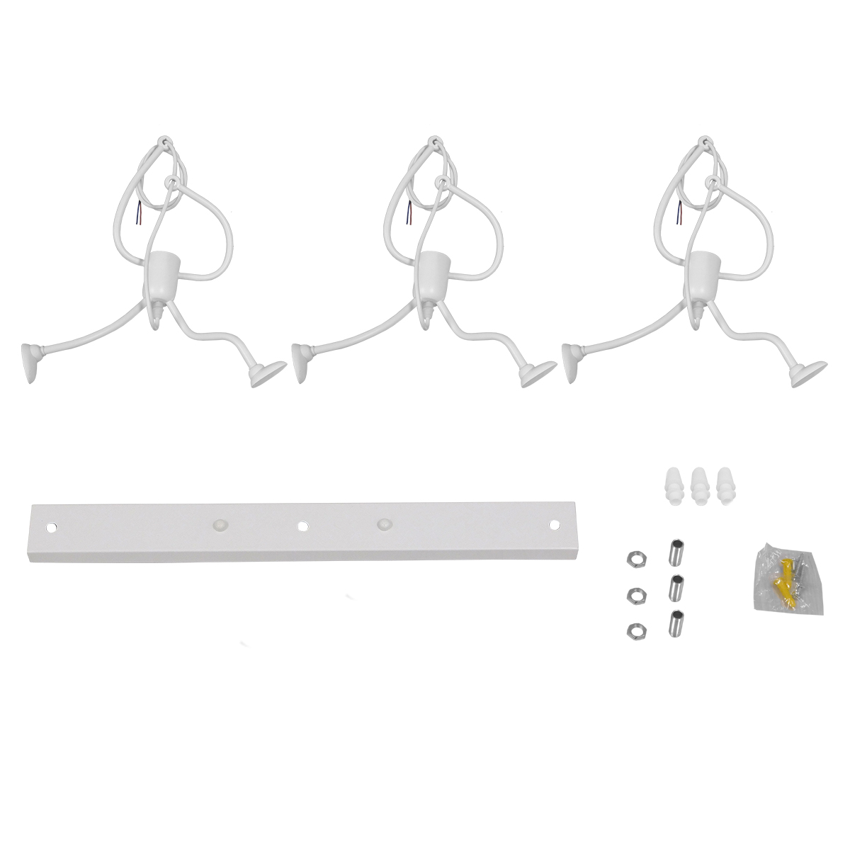 LEDTM® FIGURE 10000981 Παιδικό Κρεμαστό Φωτιστικό Οροφής με Ντουί 3 x E27 AC 220-240V IP20 - Λευκό - Μ70 x Π10 x Υ105cm - Image 7