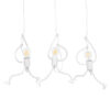 LEDTM® LITTLE MAN 00981 Μοντέρνο Κρεμαστό Φωτιστικό Οροφής με Ντουί 3 x E27 AC 220-240V IP20 - Λευκό - Μ70 x Π10 x Υ105cm - Image 2