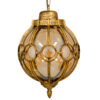 LEDTM® ETOILE 00987 Vintage Κρεμαστό Φωτιστικό Οροφής με Ντουί 1 x E27 AC 220-240V IP20 - Μπρούτζινο Εφέ Σκουριάς & Μελί - Μ28 x Π28 x Y38cm - Image 3