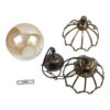LEDTM® ETOILE 00988 Vintage Κρεμαστό Φωτιστικό Οροφής με Ντουί 1 x E27 AC 220-240V IP20 - Μπρούτζινο Εφέ Σκουριάς & Μελί - Μ18 x Π18 x Y27cm - Image 11