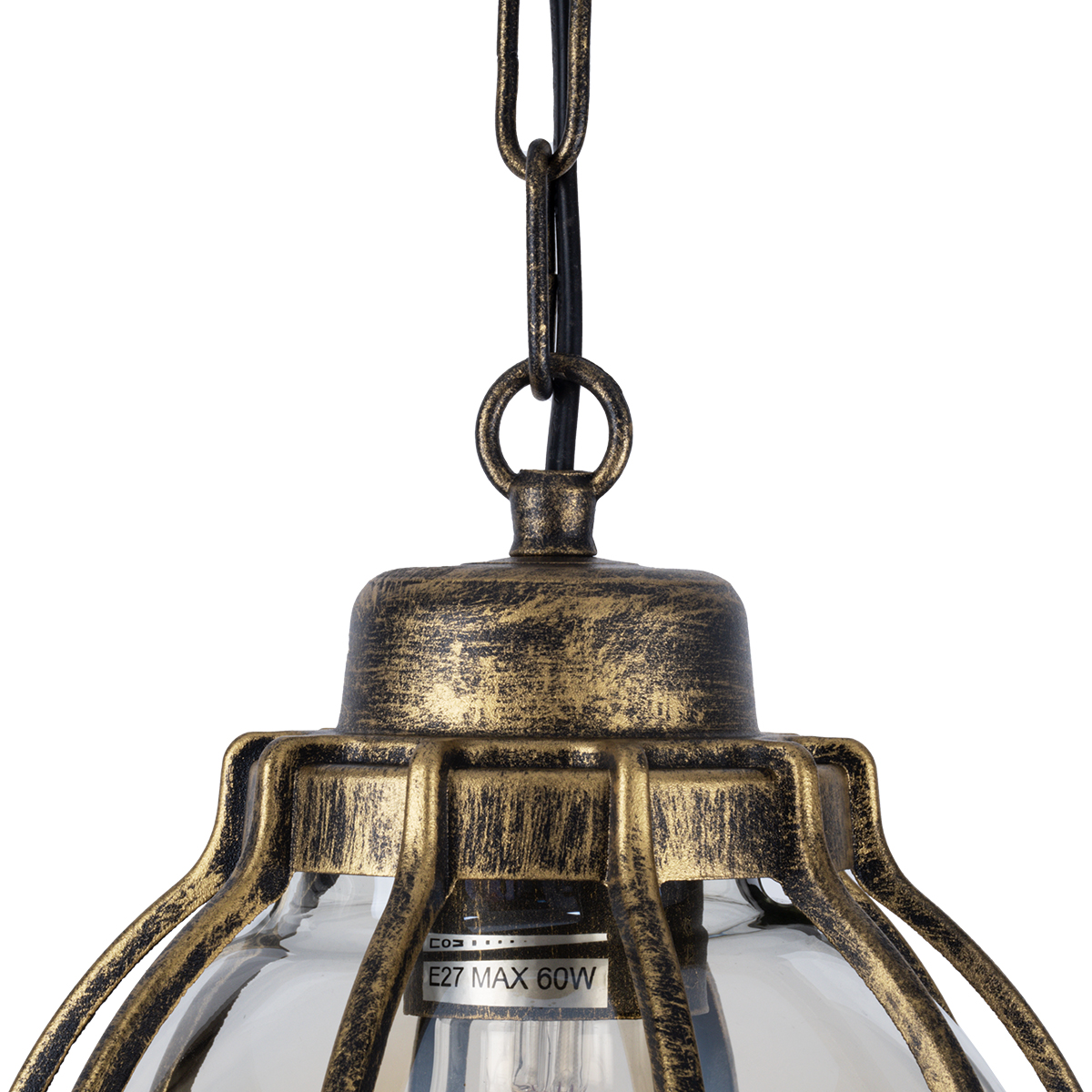 LEDTM® ETOILE 00988 Vintage Κρεμαστό Φωτιστικό Οροφής με Ντουί 1 x E27 AC 220-240V IP20 - Μπρούτζινο Εφέ Σκουριάς & Μελί - Μ18 x Π18 x Y27cm - Image 9