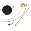 LEDTM® PRAGUE 00992 Μοντέρνο Επιδαπέδιο Φωτιστικό με Ντουί 1 x E27 AC 220-240V IP20 - Χρυσό Βούρτσας - Μ210 x Π45 x Υ220cm - Image 15