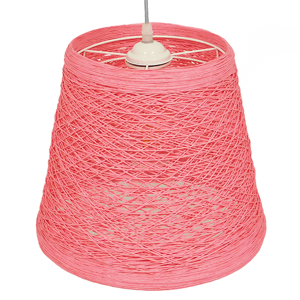 LEDTM® PLAYROOM 00996 Vintage Κρεμαστό Φωτιστικό Οροφής με Ντουί 1 x E27 AC 220-240V IP20 - Ροζ - Μ32 x Π32 x Υ27cm - Image 4