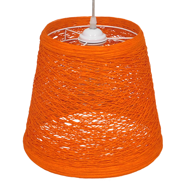 LEDTM® PLAYROOM 00997 Vintage Κρεμαστό Φωτιστικό Οροφής με Ντουί 1 x E27 AC 220-240V IP20 - Πορτοκαλί - Μ32 x Π32 x Υ27cm - Image 4