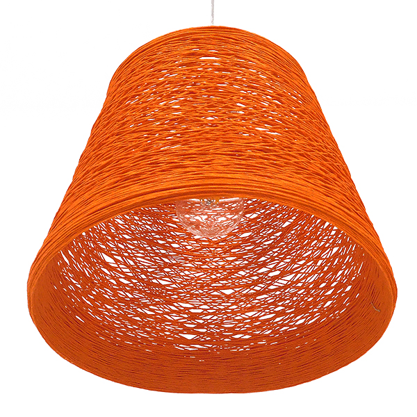 LEDTM® PLAYROOM 00997 Vintage Κρεμαστό Φωτιστικό Οροφής με Ντουί 1 x E27 AC 220-240V IP20 - Πορτοκαλί - Μ32 x Π32 x Υ27cm - Image 5