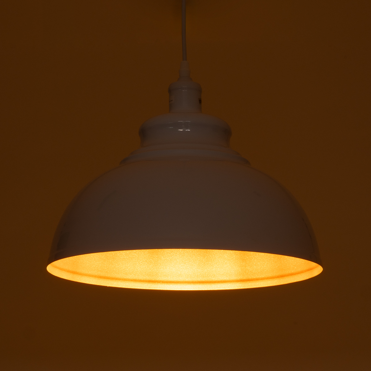 LEDTM® ANDY 00999 Μοντέρνο Κρεμαστό Φωτιστικό Οροφής με Ντουί 1 x E27 AC 220-240V IP20 - Λευκό & Χρυσό - Μ35 x Π35 x Υ28cm - Image 3