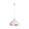 LEDTM® ANDY 00999 Μοντέρνο Κρεμαστό Φωτιστικό Οροφής με Ντουί 1 x E27 AC 220-240V IP20 - Λευκό & Χρυσό - Μ35 x Π35 x Υ28cm - Image 4