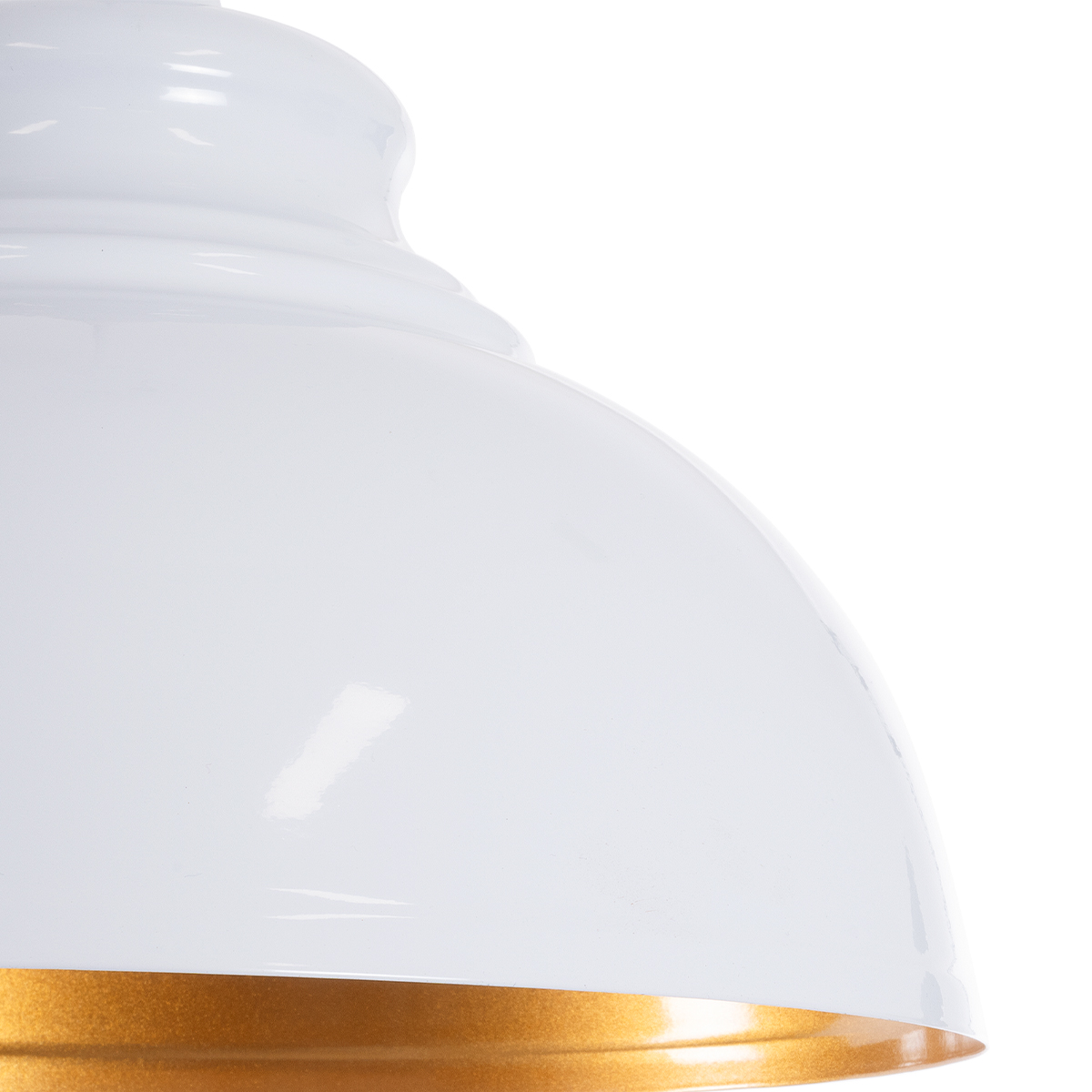 LEDTM® ANDY 00999 Μοντέρνο Κρεμαστό Φωτιστικό Οροφής με Ντουί 1 x E27 AC 220-240V IP20 - Λευκό & Χρυσό - Μ35 x Π35 x Υ28cm - Image 8