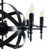 LEDTM® ESTELLE 01003 Vintage Κρεμαστό Φωτιστικό Οροφής με Ντουί 8 x E14 AC 220-240V IP20 - Μαύρο - Μ65 x Π65 x Y50cm - Image 10
