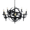 LEDTM® ESTELLE 01003 Vintage Κρεμαστό Φωτιστικό Οροφής με Ντουί 8 x E14 AC 220-240V IP20 - Μαύρο - Μ65 x Π65 x Y50cm - Image 7