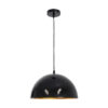 LEDTM® MEDEA 01004 Μοντέρνο Κρεμαστό Φωτιστικό Οροφής με Ντουί 1 x E27 AC 220-240V IP20 - Μαύρο & Χρυσό - Μ30 x Π30 x Υ16cm - Image 4