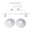 LEDTM® REGAL 01008 Vintage Φωτιστικό Οροφής με Ντουί 2 x E27 AC 220-240V IP20 - Λευκό - Μ80 x Π26 x Υ82cm - Image 12