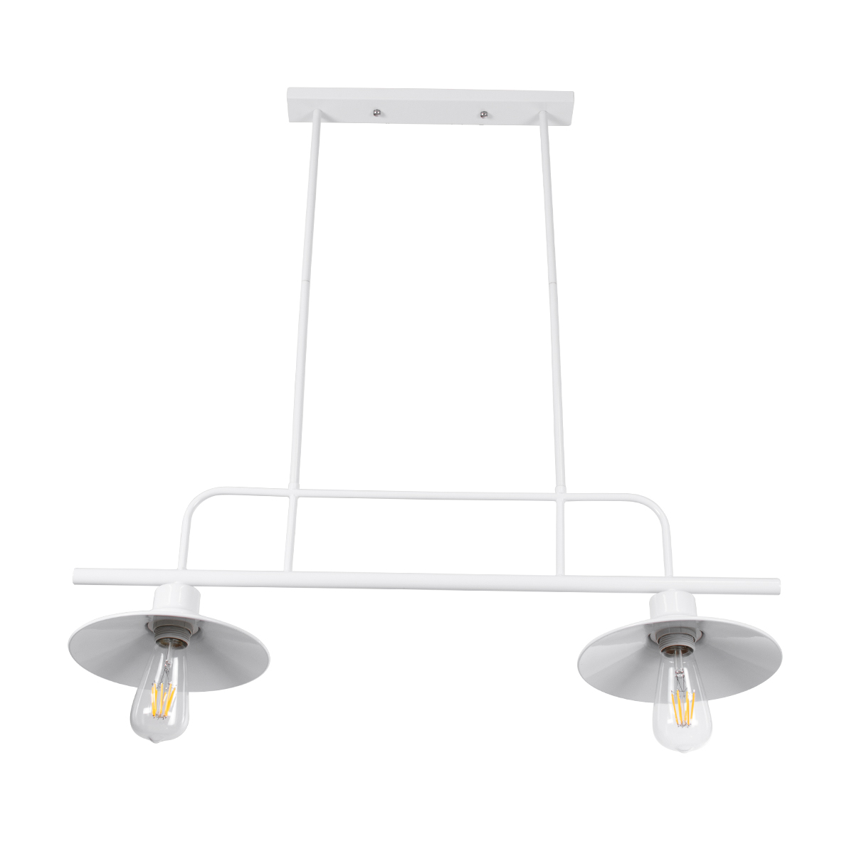 LEDTM® REGAL 01008 Vintage Φωτιστικό Οροφής με Ντουί 2 x E27 AC 220-240V IP20 - Λευκό - Μ80 x Π26 x Υ82cm - Image 6