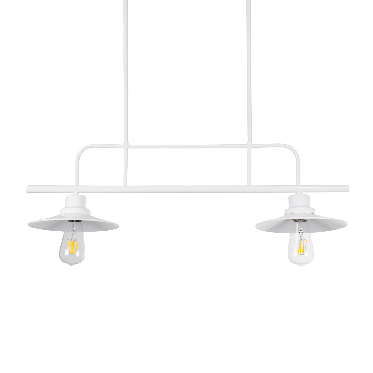 LEDTM® REGAL 01008 Vintage Φωτιστικό Οροφής με Ντουί 2 x E27 AC 220-240V IP20 - Λευκό - Μ80 x Π26 x Υ82cm - Image 7