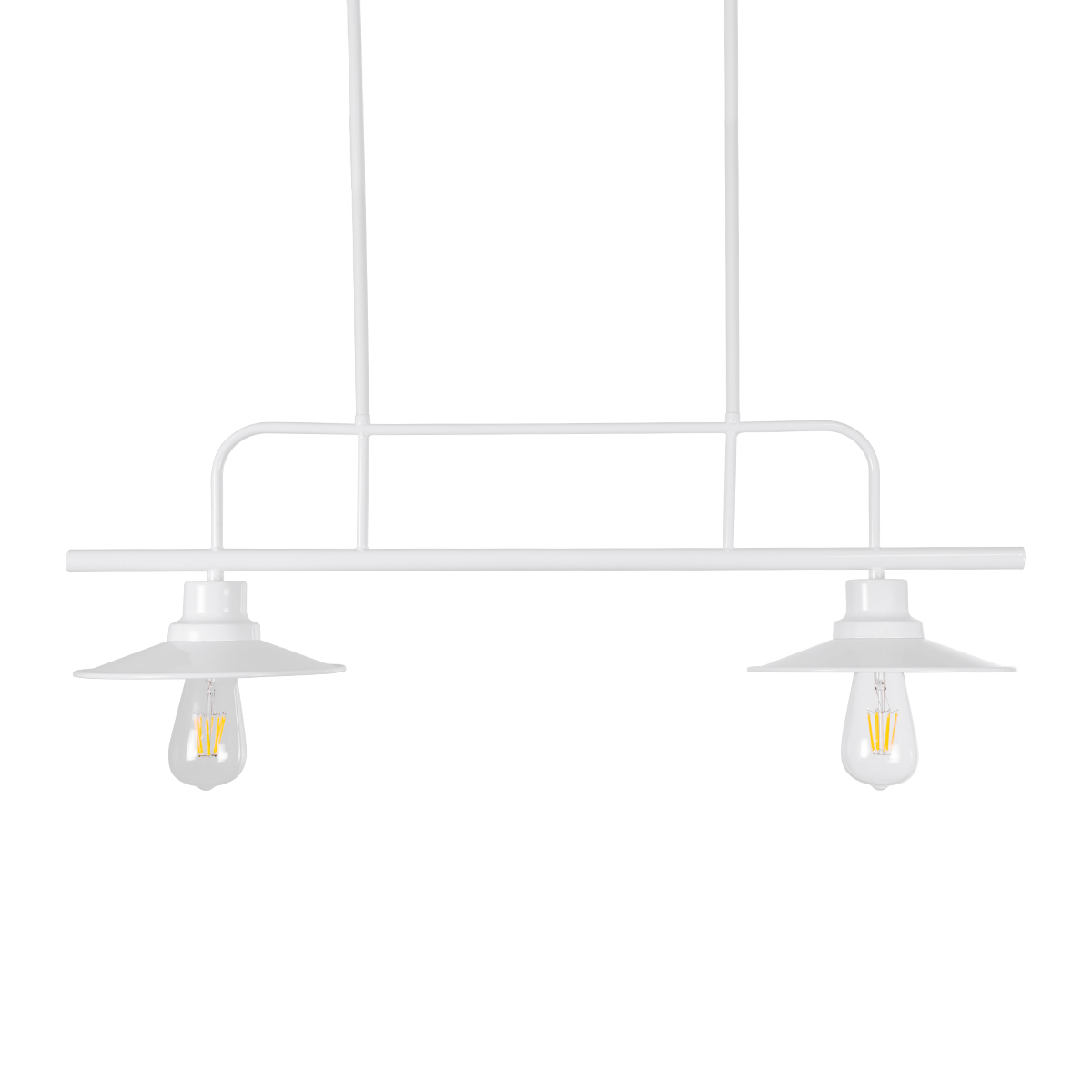 LEDTM® REGAL 01008 Vintage Φωτιστικό Οροφής με Ντουί 2 x E27 AC 220-240V IP20 - Λευκό - Μ80 x Π26 x Υ82cm - Image 8