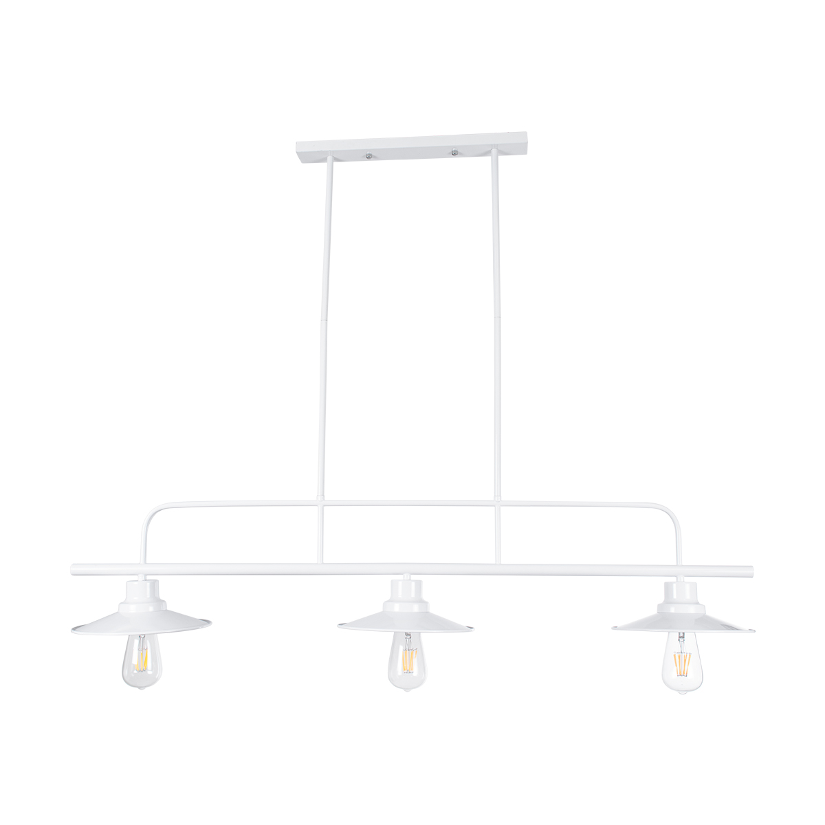LEDTM® REGAL 01010 Vintage Φωτιστικό Οροφής με Ντουί 3 x E27 AC 220-240V IP20 - Λευκό - Μ110 x Π26 x Υ75cm - Image 4