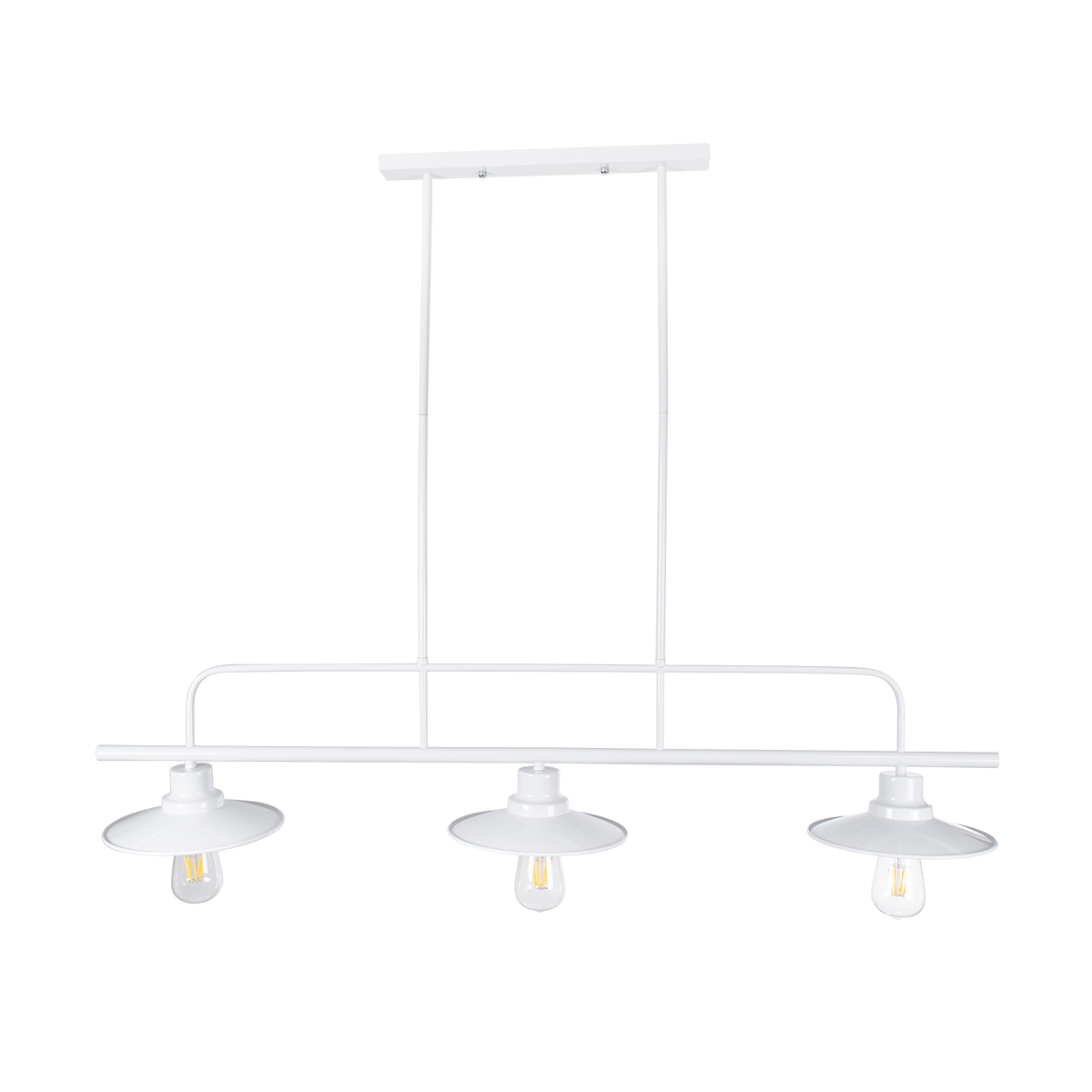 LEDTM® REGAL 01010 Vintage Φωτιστικό Οροφής με Ντουί 3 x E27 AC 220-240V IP20 - Λευκό - Μ110 x Π26 x Υ75cm - Image 5