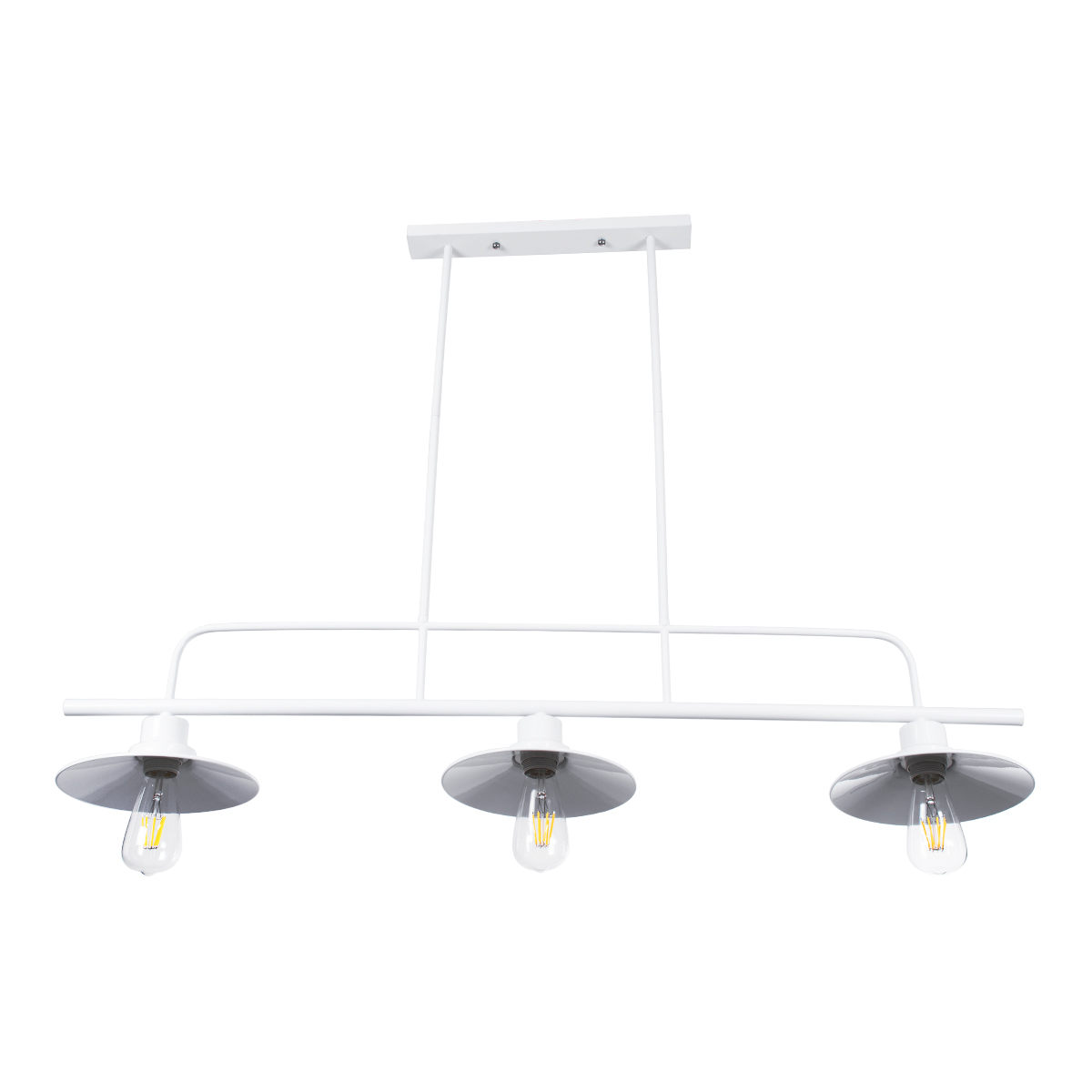 LEDTM® REGAL 01010 Vintage Φωτιστικό Οροφής με Ντουί 3 x E27 AC 220-240V IP20 - Λευκό - Μ110 x Π26 x Υ75cm - Image 6