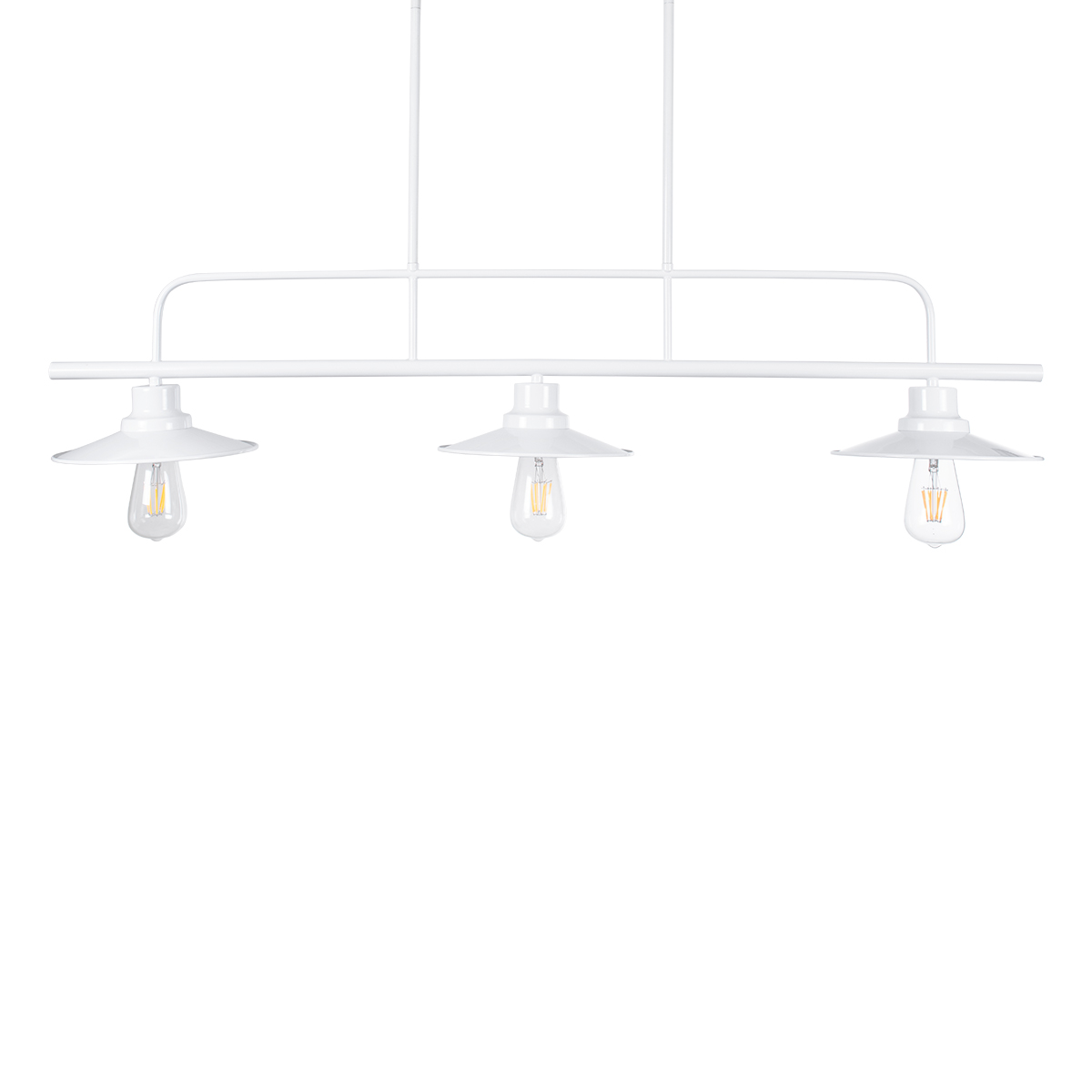 LEDTM® REGAL 01010 Vintage Φωτιστικό Οροφής με Ντουί 3 x E27 AC 220-240V IP20 - Λευκό - Μ110 x Π26 x Υ75cm - Image 8