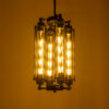 LEDTM® TUBING 01013 Vintage Κρεμαστό Φωτιστικό Οροφής με Ντουί 4 x E27 AC 220-240V IP20 - Μαύρο - Μ27 x Π27 x Y47cm - Image 3