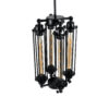 LEDTM® TUBING 01013 Vintage Κρεμαστό Φωτιστικό Οροφής με Ντουί 4 x E27 AC 220-240V IP20 - Μαύρο - Μ27 x Π27 x Y47cm - Image 7
