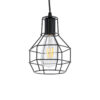 LEDTM® CAGE 01017 Vintage Κρεμαστό Φωτιστικό Οροφής με Ντουί 1 x E27 AC 220-240V IP20 - Μαύρο - Μ15 x Π15 x Υ20cm - Image 2